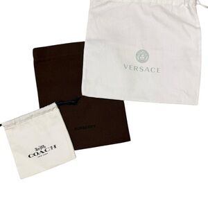 Versace Burberry and Coach dust bag bundle